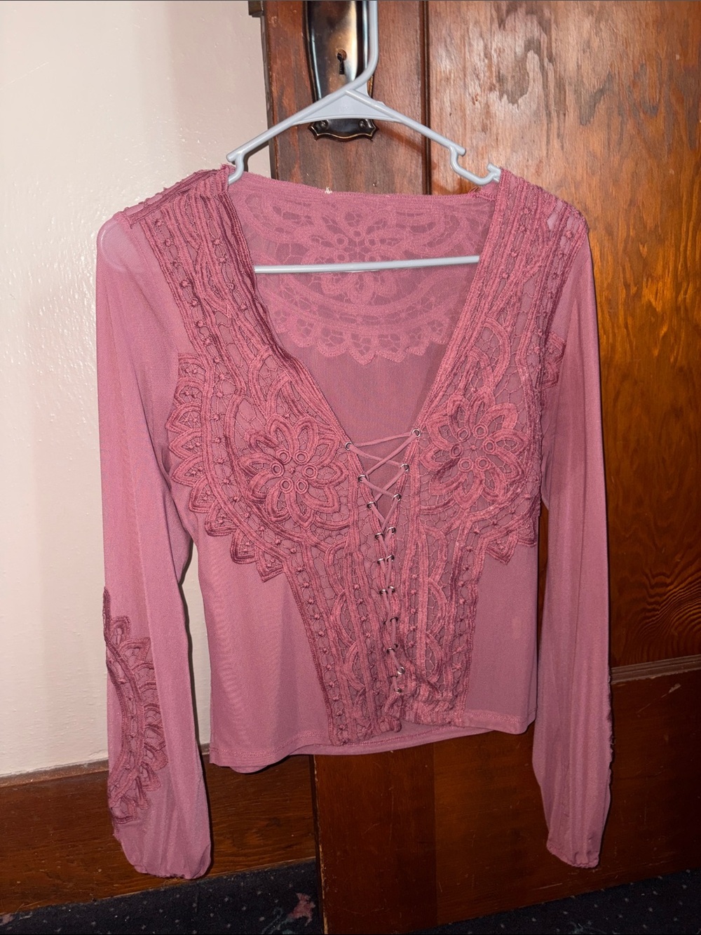 Women’s dusty rose blouse size Small